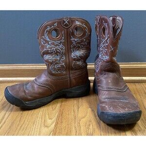 Twisted X Bomber All Around Cowboy Barn Work Boots 9.5 M WAB0003 Distressed